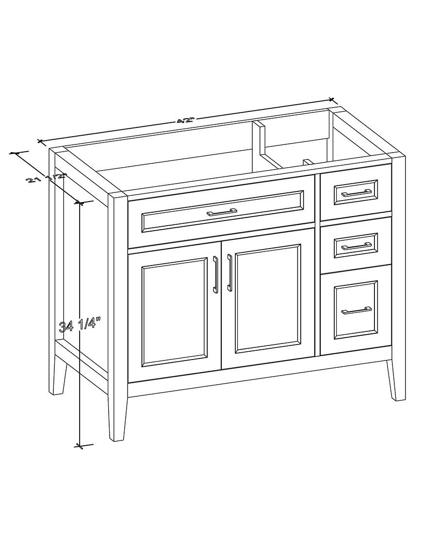 Contessa Collection – Vintage Solid Wood Bathroom Vanity - Image 20