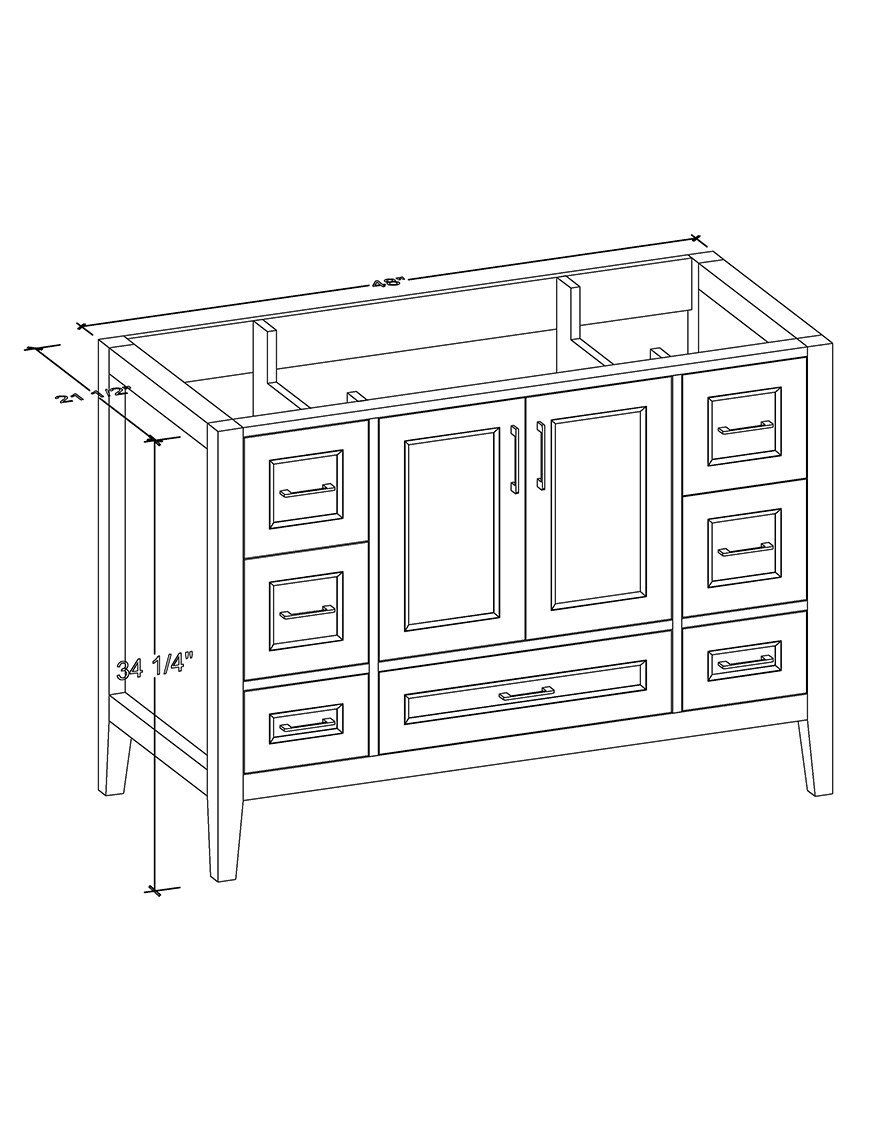 Contessa Collection – Vintage Solid Wood Bathroom Vanity - Image 21