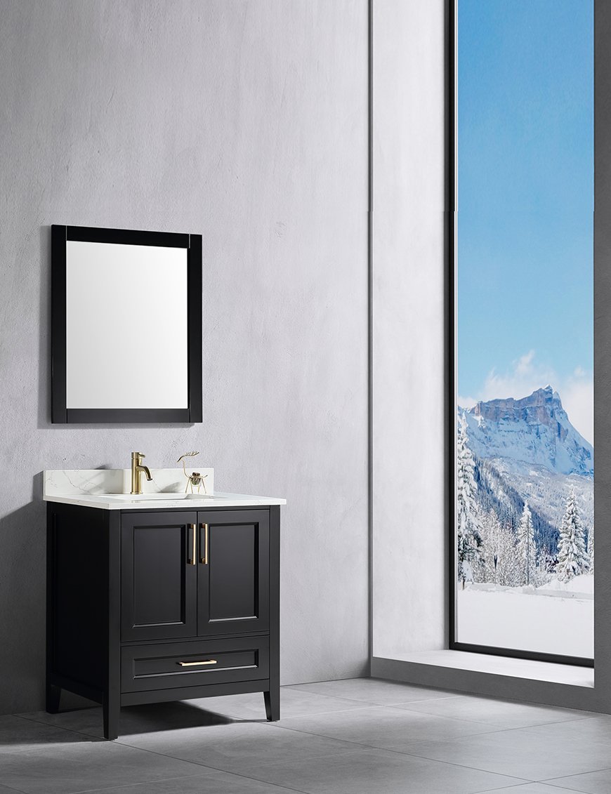 Contessa Collection – Vintage Solid Wood Bathroom Vanity - Image 3