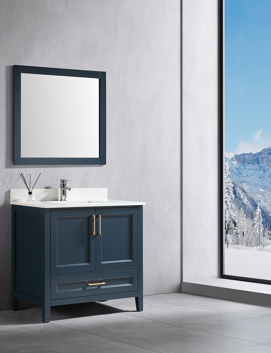 Contessa Collection – Vintage Solid Wood Bathroom Vanity - Image 6