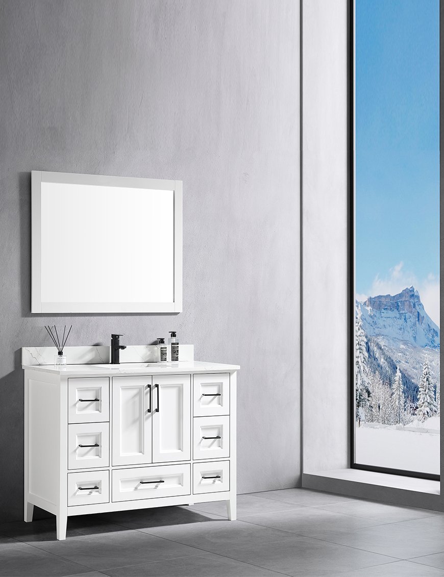 Contessa Collection – Vintage Solid Wood Bathroom Vanity - Image 10