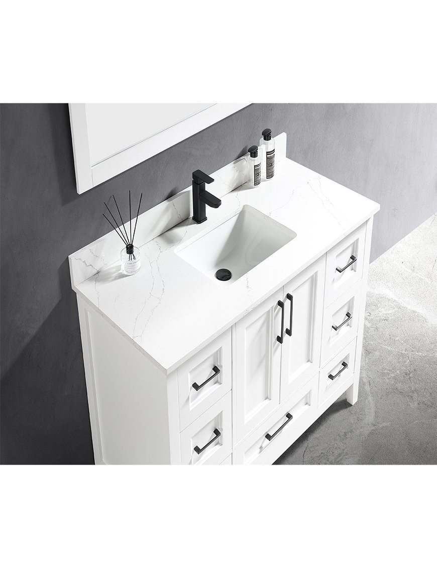 Contessa Collection – Vintage Solid Wood Bathroom Vanity - Image 12
